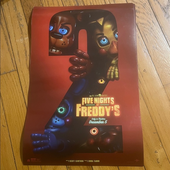 ‘Five Nights at Freddys 2’ BUNDLE T-Shirt, Poster limited 10/10/25 Horror Gaming - Picture 2 of 13